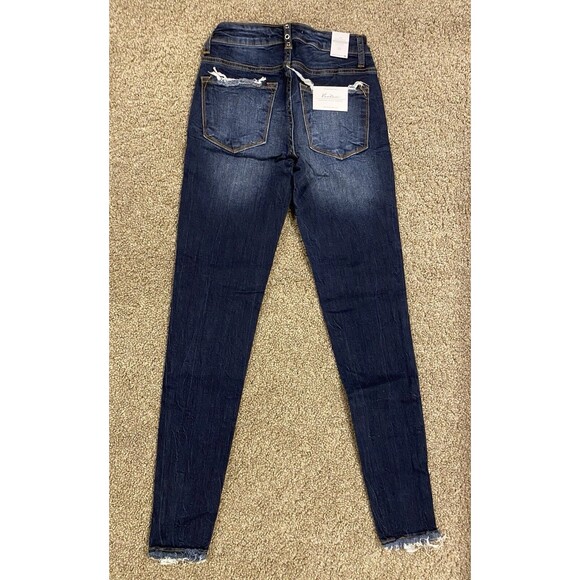 Kancan Women's Mid Rise Ankle Skinny Jeans Sz 0/23‎ Style VBK1317A - Picture 6 of 10